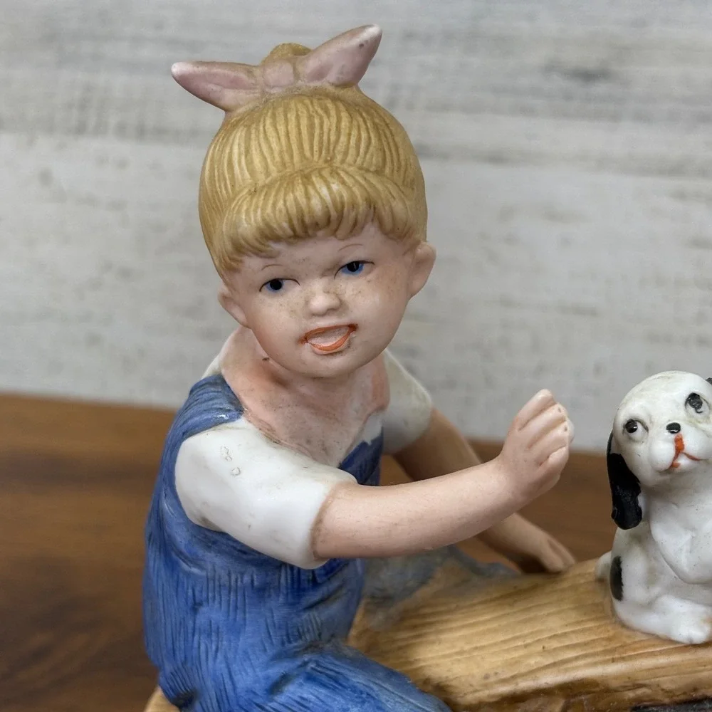 Homco Denim Days Playtime 8827 Figurine 1985‎ Danny and Debbie